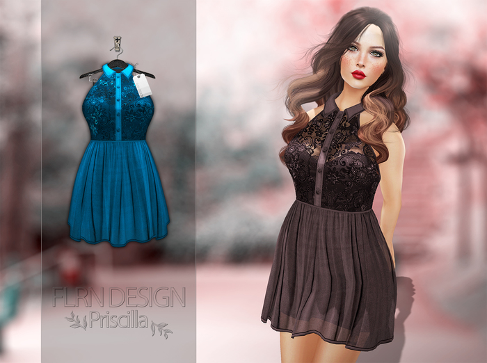 [FLRN] Priscilla Dress Blue