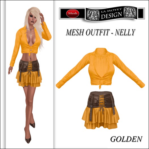 ~LM~Mesh Outfit - Nelly - Golden