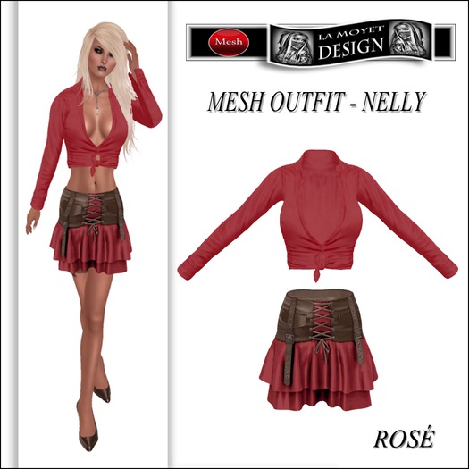 ~LM~Mesh Outfit - Nelly - Rose