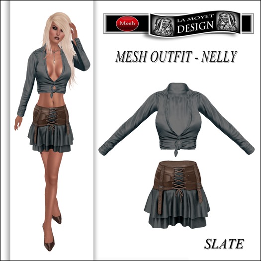 ~LM~Mesh Outfit - Nelly - Slate