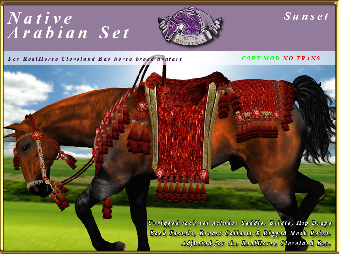 *E* Native Arabian Saddle Set [Boxed] RHCB Sunset