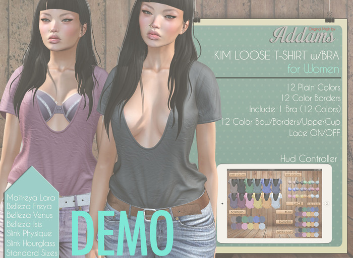 Addams // Kim Loose T-Shirt w/Bra // DEMO