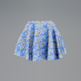 Sky Flowering Branch Mesh Skirt