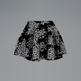 Charcoal Flowering Branch Mesh Skirt