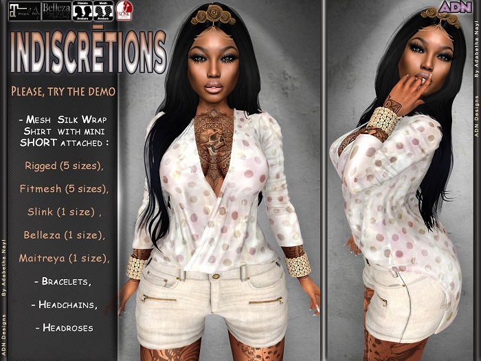 [ADN] INDISCRETIONS (Slink Belleza Maitreya Rigged Fitmesh)