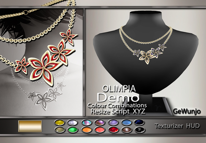 GeWunjo : OLIMPIA red necklace DEMO