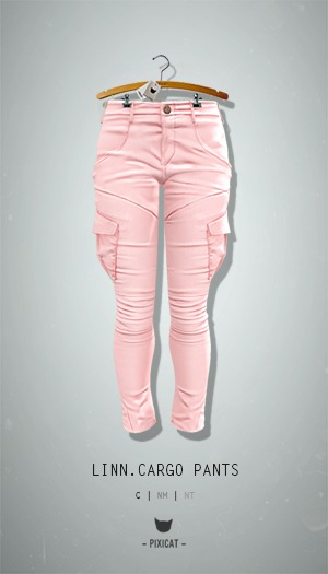 -Pixicat- Linn Cargo Pants (Pink)