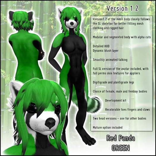DSD Red Panda - Green