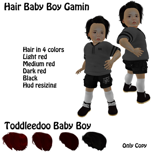 Toddleedoo Hair Gamin Black