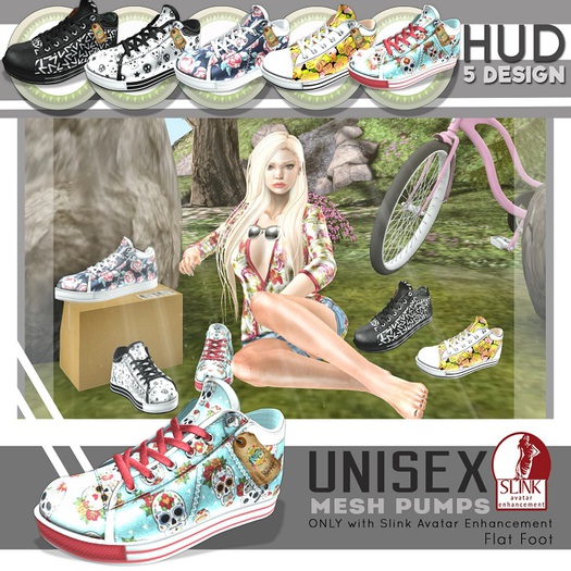 NS::  MESH PUMPS (HUD) -SLINK FLAT FEET