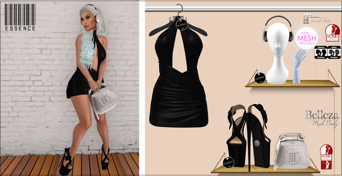 :ESSENCE: TABATA OUTFIT'BLACK/SILVER