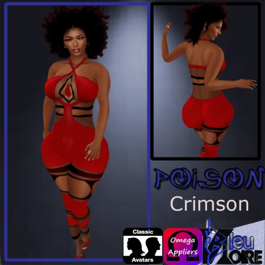 {BN} Poison Catsuit- Crimson