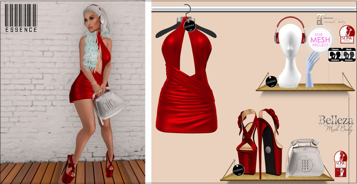 :ESSENCE: TABATA OUTFIT'RED/SILVER