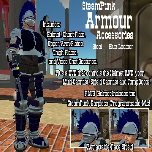 SteamPunk Armour - Steel Blue