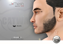 [i.mesh] - Beard#3 BLACK - appliers for CATWA heads and Standard avi