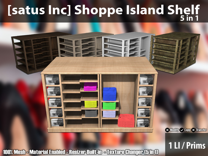 [satus Inc] Shoppe Island Shelf (5 in 1)