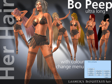 Bo Peep - Extra long female hair with color change menu