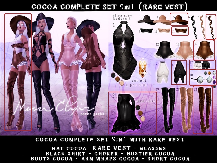 Moon Elixir - Coven - Maitreya - COCOA SET 9IN1 (RARE)
