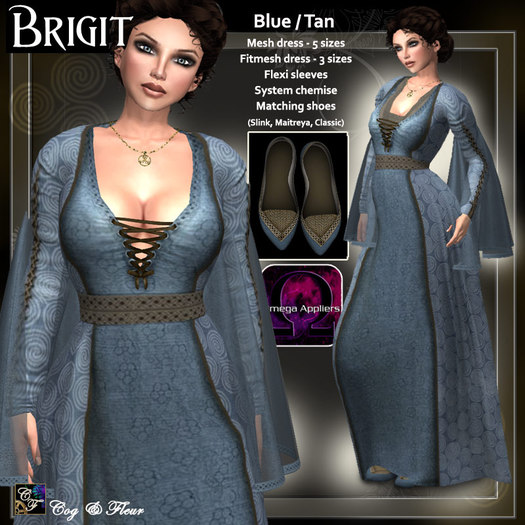 C&F Brigit Medieval Outfit - Light Blue
