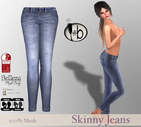#bubbles Skinny Jeans Lt Blue