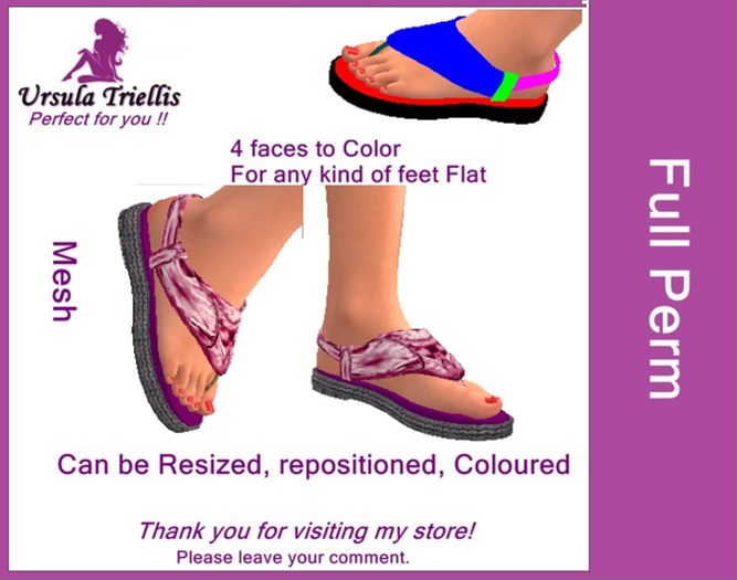 0004880 Mesh Flat Sandal Full Perm