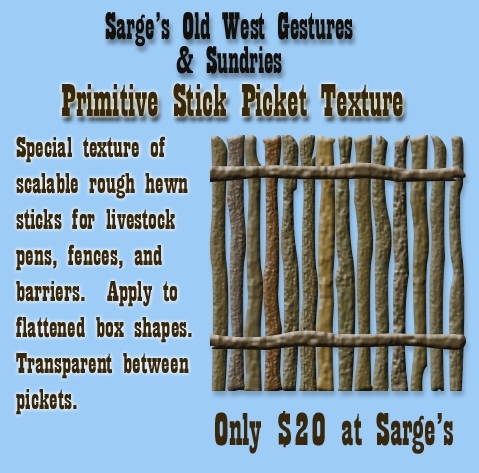 Sarge's Stick Picket Texture - Boxed