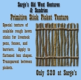 Sarge's Stick Picket Texture - Boxed