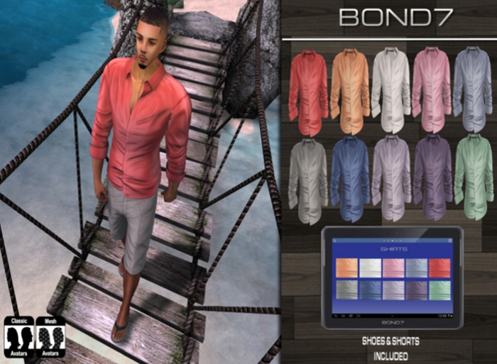 *BOND7* Complete Outfit 2.0 (Wade: Light Colors) HUD