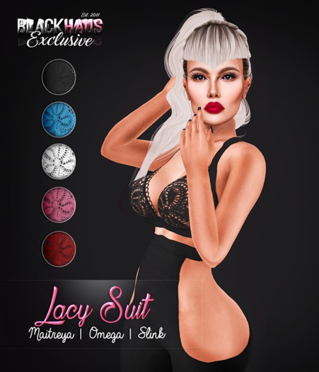 BLACK HAUS - Lacy Suit White Slink, Maitreya, Omega