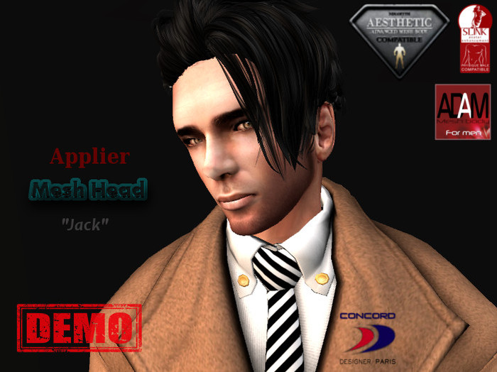 ::::CONCORD:::: Applier Mesh Head "Jack" HUD 19 DEMO