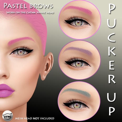 Pucker UP - Pastel Brow Trio for CATWA ' Annie'
