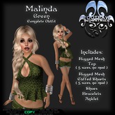 [FPI] Malinda Green - Lovely Rigged Mesh Top & Shorts with Bracelets and Shoes