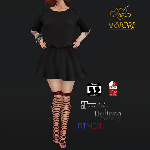 {M.STORE}Dress Lisa Black