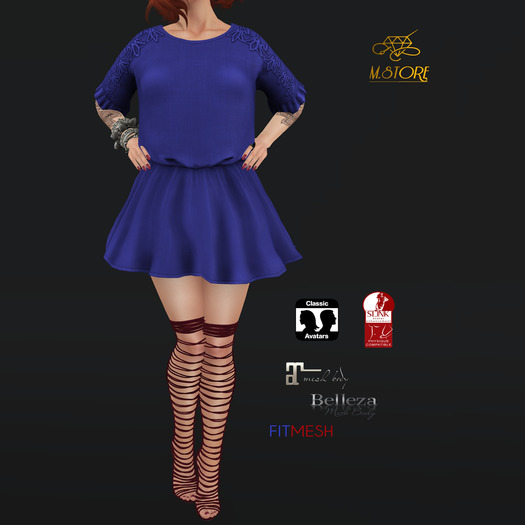 {M.STORE}Dress Lisa Blue