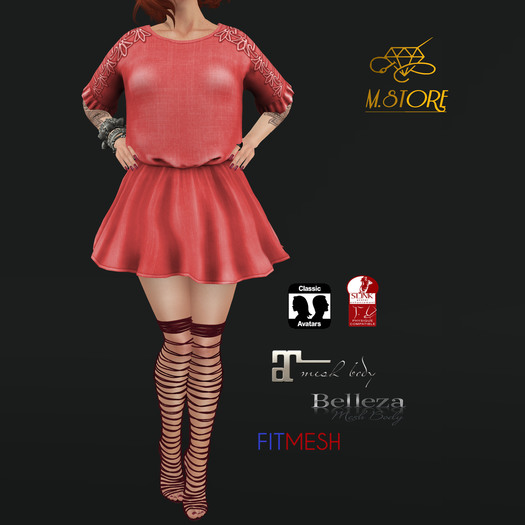 {M.STORE}Dress Lisa Malva