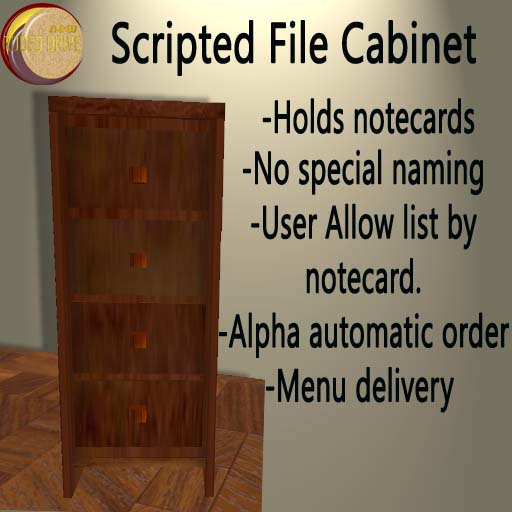 Working FP File Cabinet Sculpted 2 prims