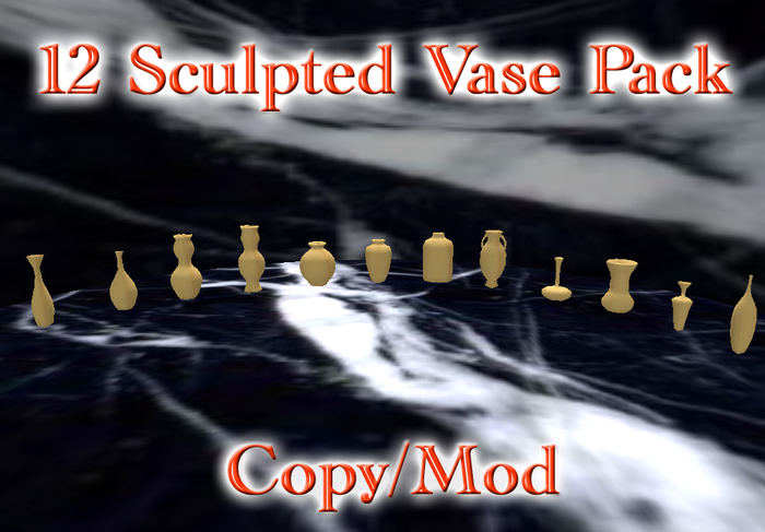 12 Sculpted Vase Pack