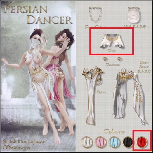 Belle Epoque { Persian Dancer } Top Red S (Box)