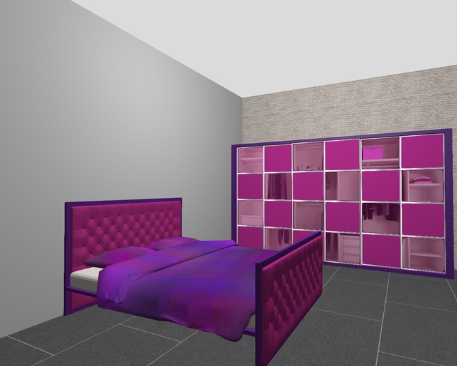 RJD Bedroom set Purple / Fuchia
