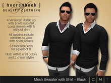 [ hoorenbeek ] Sweater with Shirt - Black