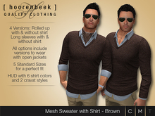 [ hoorenbeek ] Sweater with Shirt - Brown