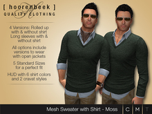 [ hoorenbeek ] Sweater with Shirt - Moss