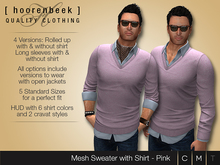 [ hoorenbeek ] Sweater with Shirt - Pink