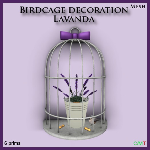 Birdcage decoration - Lavanda Boxed