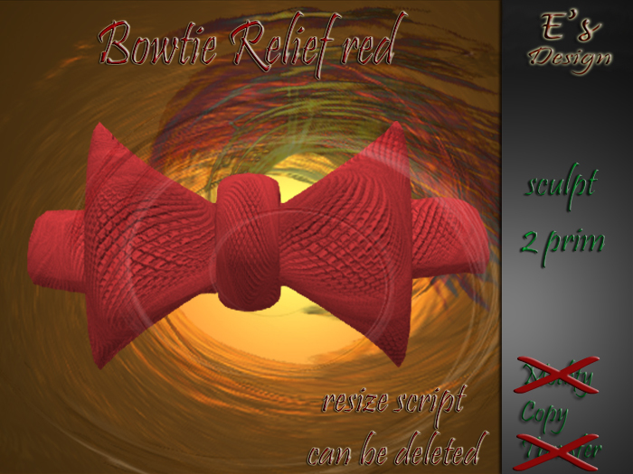 E's Bowtie, relief red