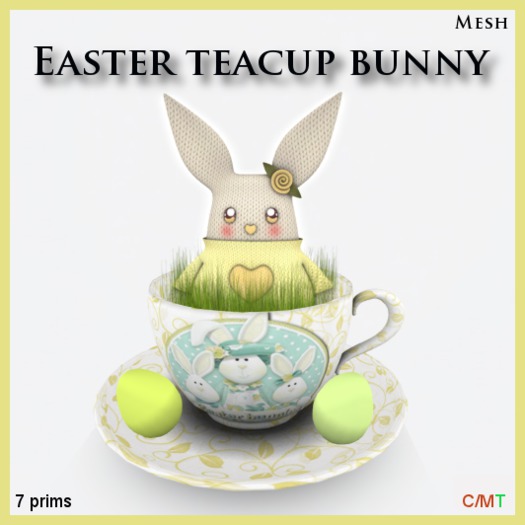 Easter teacup bunny (mesh)