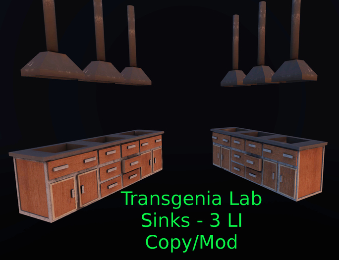 Transgenia Old Lab Sinks with Fume Hoods