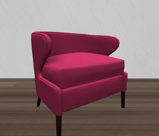 Accent Pink Chair 2 Prim