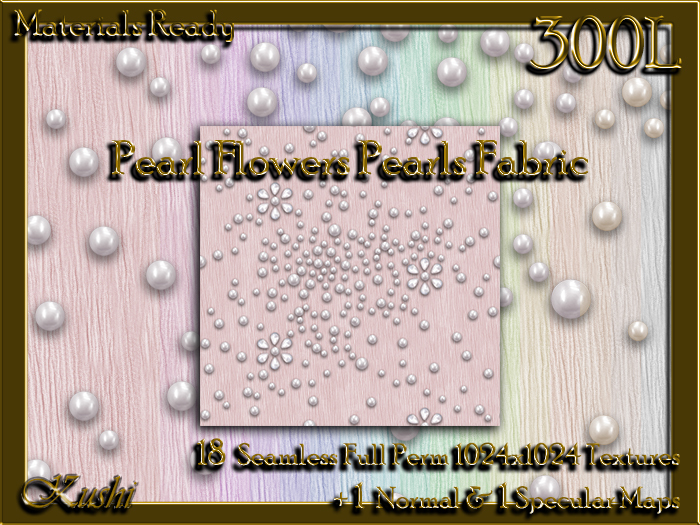 !Kushi! PearlFlowersPEARLS Textures -WEAR TO UNPACK