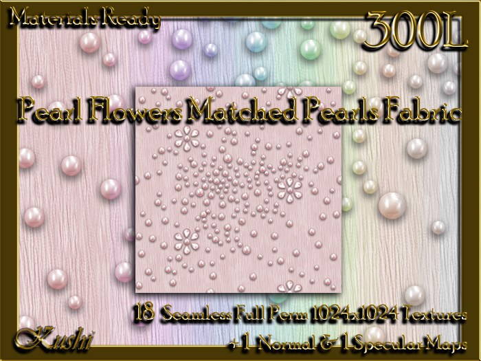 !Kushi! PearlFlowersMATCHED Textures -WEAR TO UNPACK